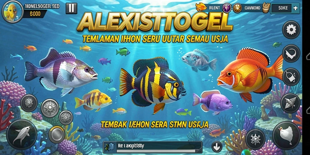 Gameplay ALEXISTOGEL menampilkan aksi seru menembak ikan dengan grafis menarik.