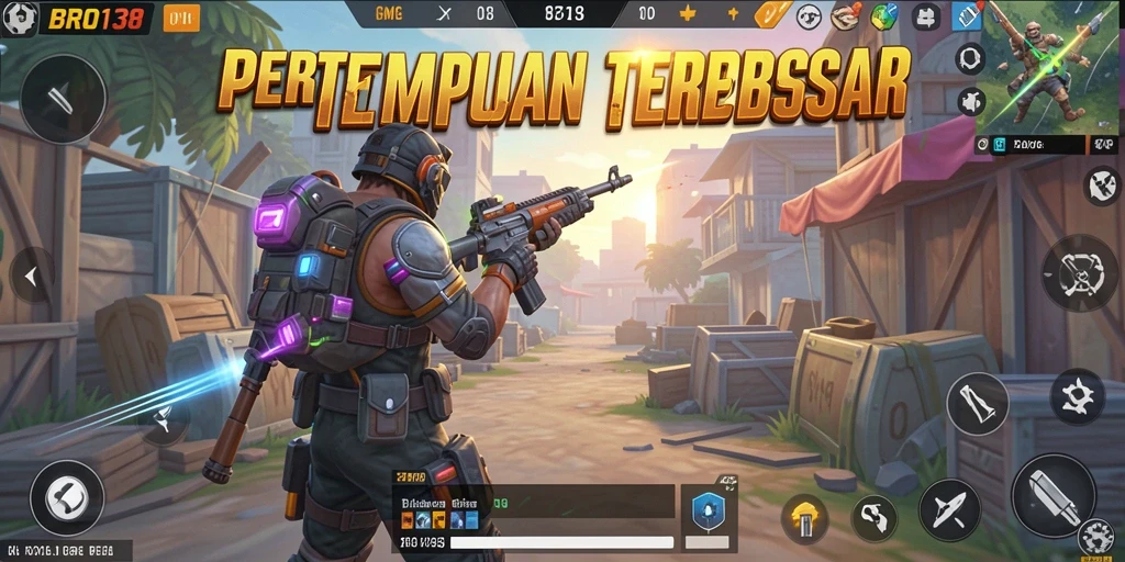 Tangkapan layar gameplay BRO138 menampilkan aksi pertempuran yang menegangkan dan dinamis.