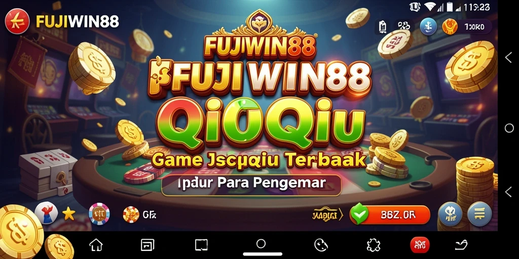 Screenshot gameplay QiuQiu yang menampilkan suasana kompetitif FUJIWIN88.
