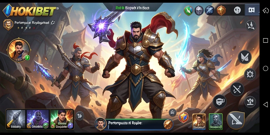 Gameplay seru HOKIBET yang menampilkan pertarungan Battle Royale.