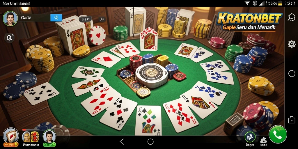 Tampilan menarik gameplay Gaple di KRATONBET yang seru dan kompetitif.