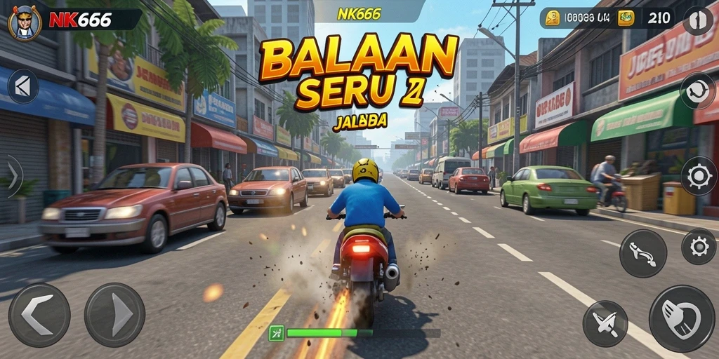 Tampilan gameplay NK666 yang mendebarkan saat balapan.
