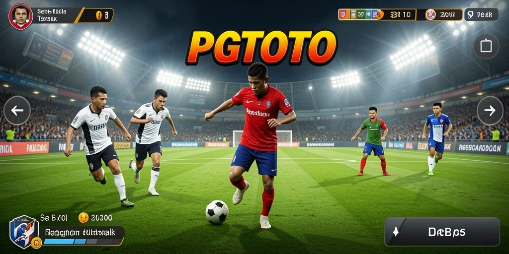 Tampilan aksi seru dalam permainan sepak bola PGTOTO.